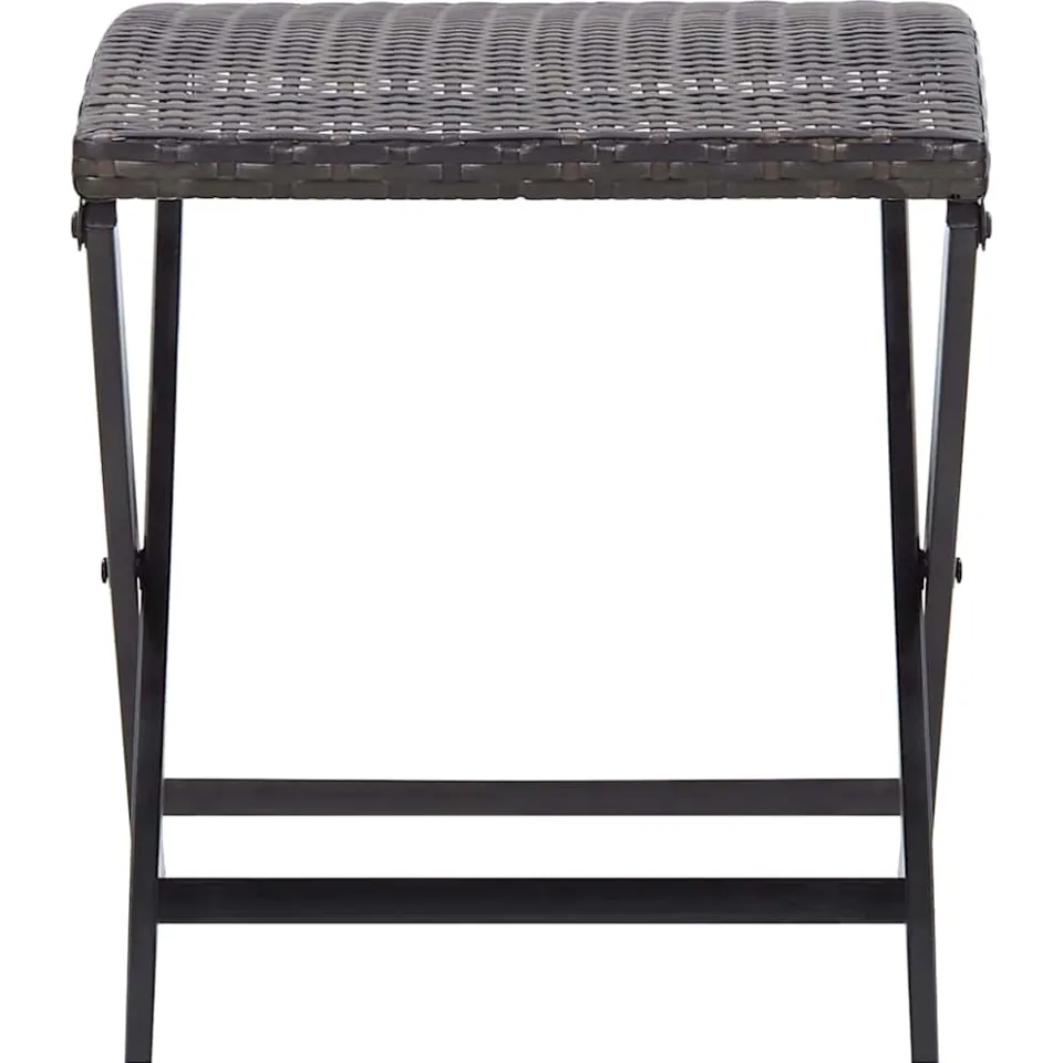 vidaXL Kruk inklapbaar poly rattan bruin, foto 2