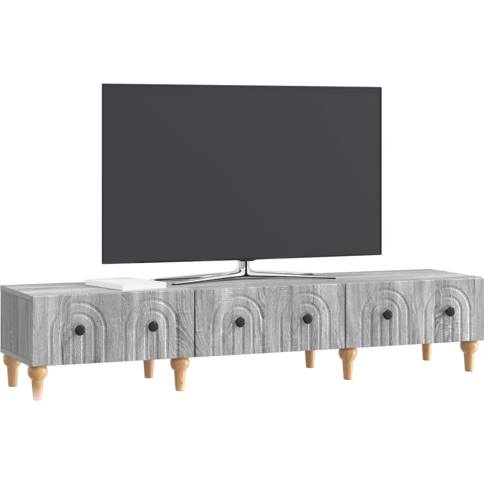 vidaXL TV-kast met lade Grijs sonoma 147 x 34,5 x 30 cm Bewerkt hout