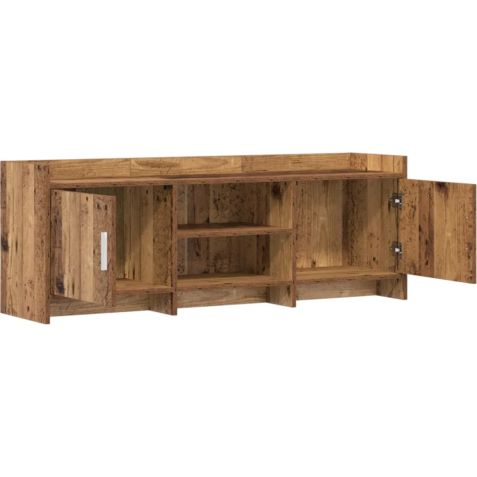 vidaXL TV-kast 130 x 33 x 47 cm Oud hout Bewerkt hout bruin, foto 4