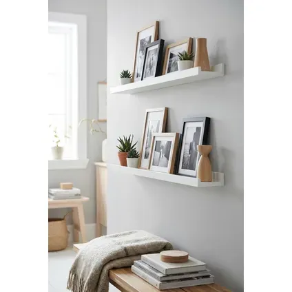 Duraline Foto Plank Wit Gelakt 60x3x9cm