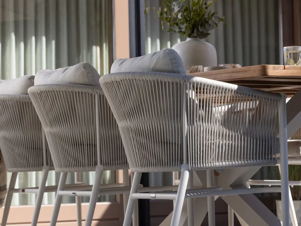 Bellagio tuinmeubelen Bellagio Mineo/ROUGH-Y Ellips 240cm high dining tuinset 7-delig bruin, foto 4