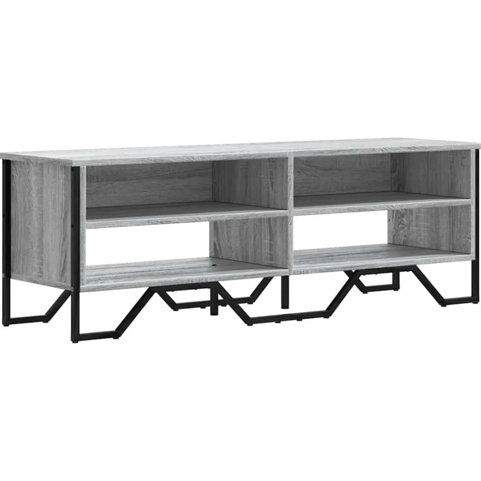 vidaXL Tv-meubel 122x34x41 cm bewerkt hout grijs sonoma eikenkleurig, foto 3