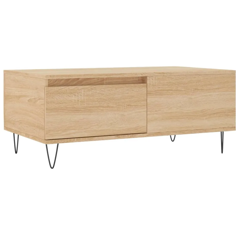 vidaXL Salontafel 90x50x36,5 cm bewerkt hout sonoma eikenkleurig, foto 3