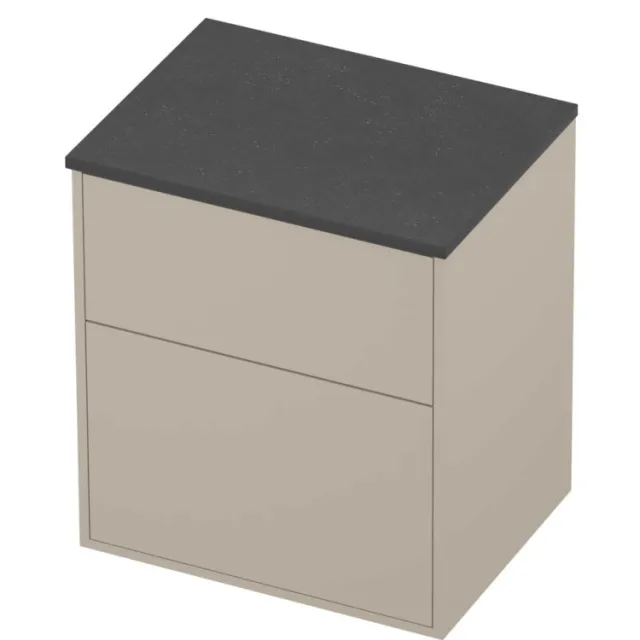 Proline Deck Badmeubelset Hardsteen Voor Grepen Asymmetrisch 60x46x67 cm Blue Stone Soft Linen Beige