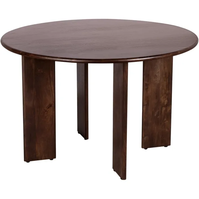 Lewis & Loft Eettafel Lila -Rond ⌀120 - FSC®-gecertificeerd mangohout - Walnoot bruin