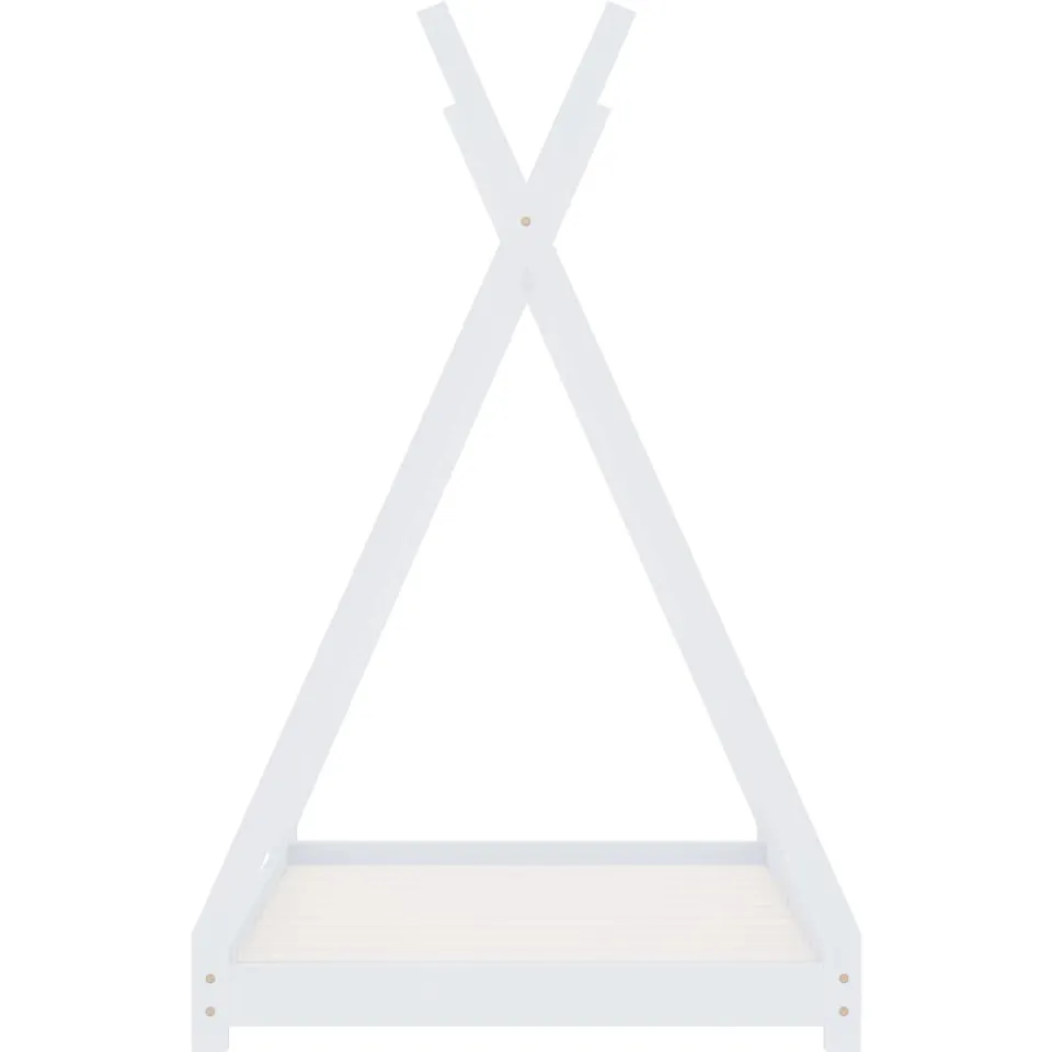 vidaXL Kinderbedframe massief grenenhout wit 70x140 cm, foto 4
