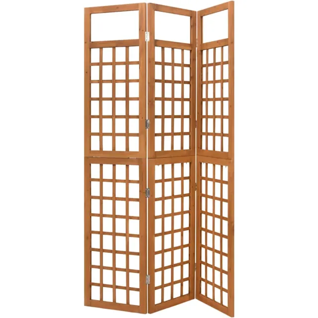 vidaXL Kamerscherm/trellis met 3 panelen 121x180,5 cm vurenhout bruin, foto 2