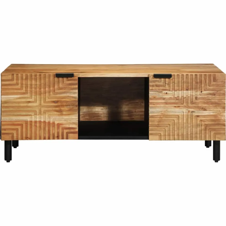 vidaXL Salontafel Brown 100 x 54 x 40 cm Massief Acaciahout, foto 4