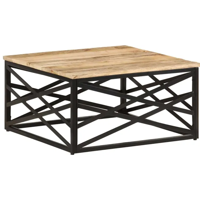 vidaXL Salontafel 68x68x35 cm massief mangohout Bruin