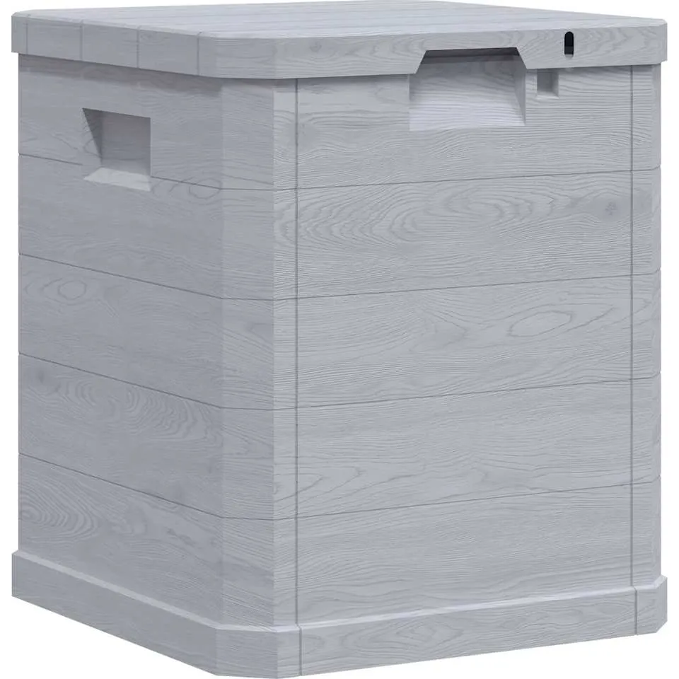 vidaXL Opbergbox voor in de tuin 90 L lichtgrijs