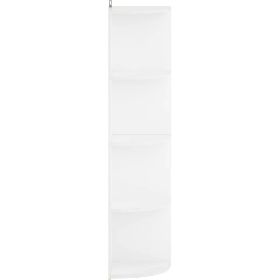 vidaXL Hoekplank 4-laags 31,5 x 31 x 130 cm Bewerkt hout Wit