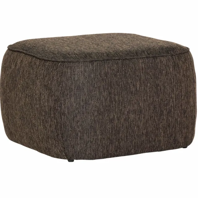 Hübsch Cube Pouffe Dark Brown Donkerbruin