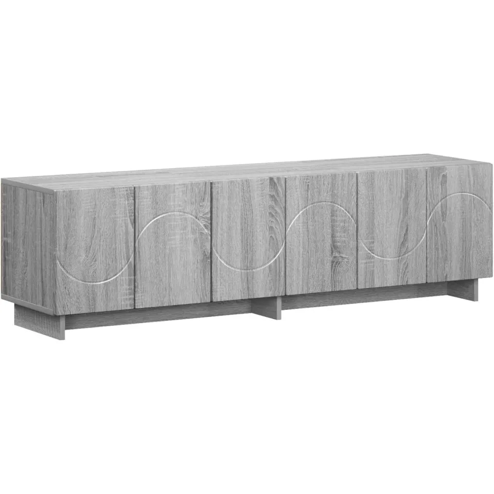 vidaXL tv-meubel 140 x 34,5 x 40 cm Grijs Sonoma Bewerkt hout, foto 3