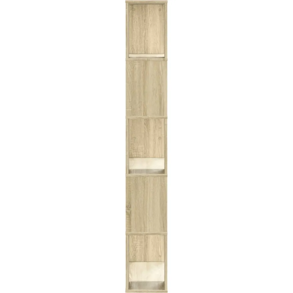 vidaXL Boekenkast 5-laags 80,5x23,5x162,5 cm bewerkt hout sonoma eiken, foto 4