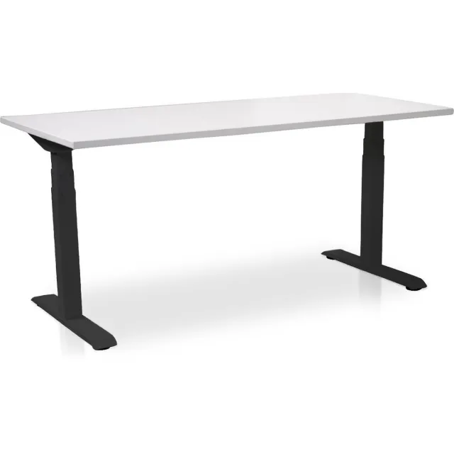 Multi Ratio Zit-sta bureau elektrisch verstelbaar - MRC PRO-L 2.0 NEN-EN 527 | 140 x 80 cm | frame zwart - blad wit | memory functie met 4 standen | 150kg draagvermogen Zwart frame