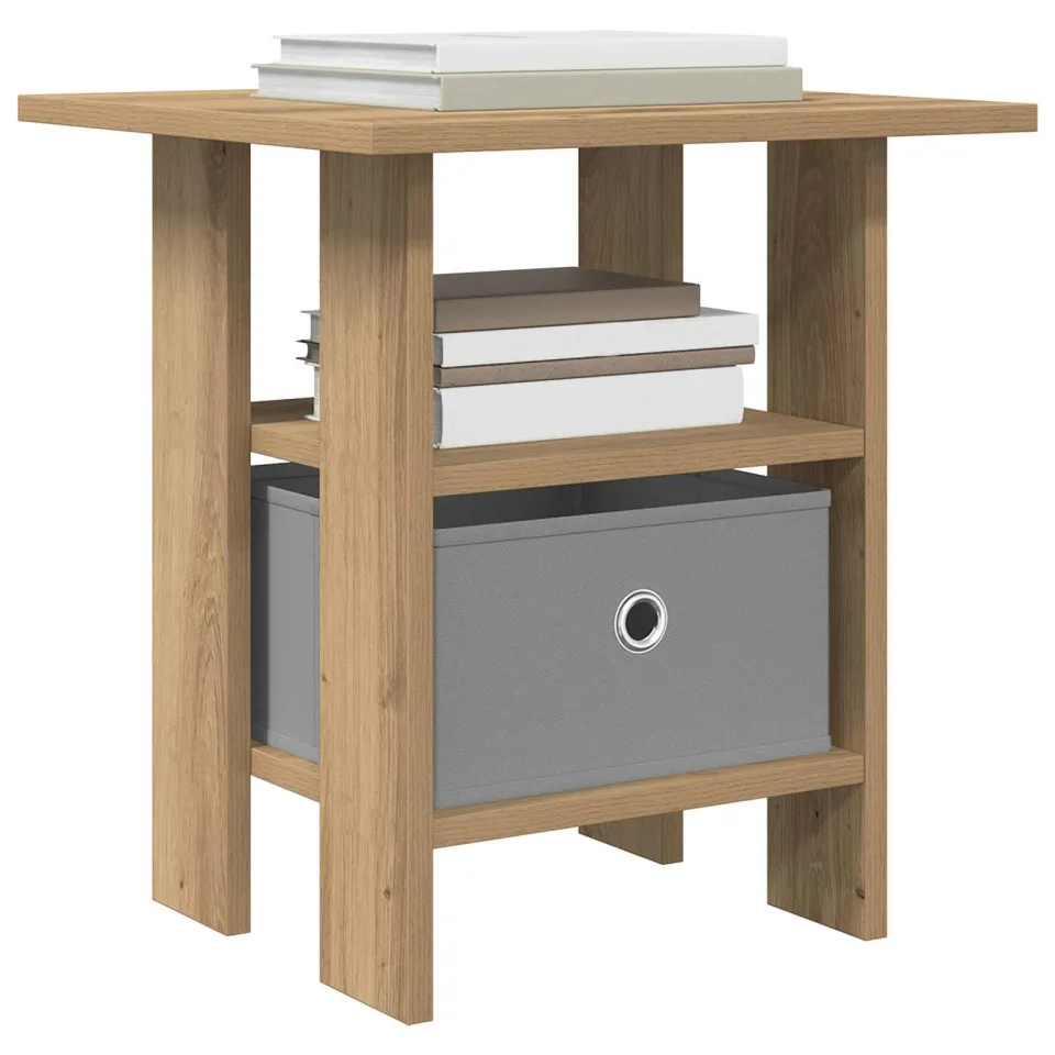 vidaXL Nachtkastje Artisan Eiken 41 x 40 x 45 cm Bewerkt hout Bruin