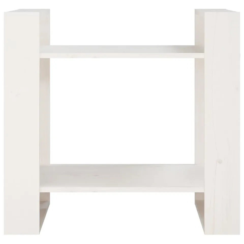 vidaXL Boekenkast/kamerscherm 60x35x57 cm massief grenenhout wit, foto 4