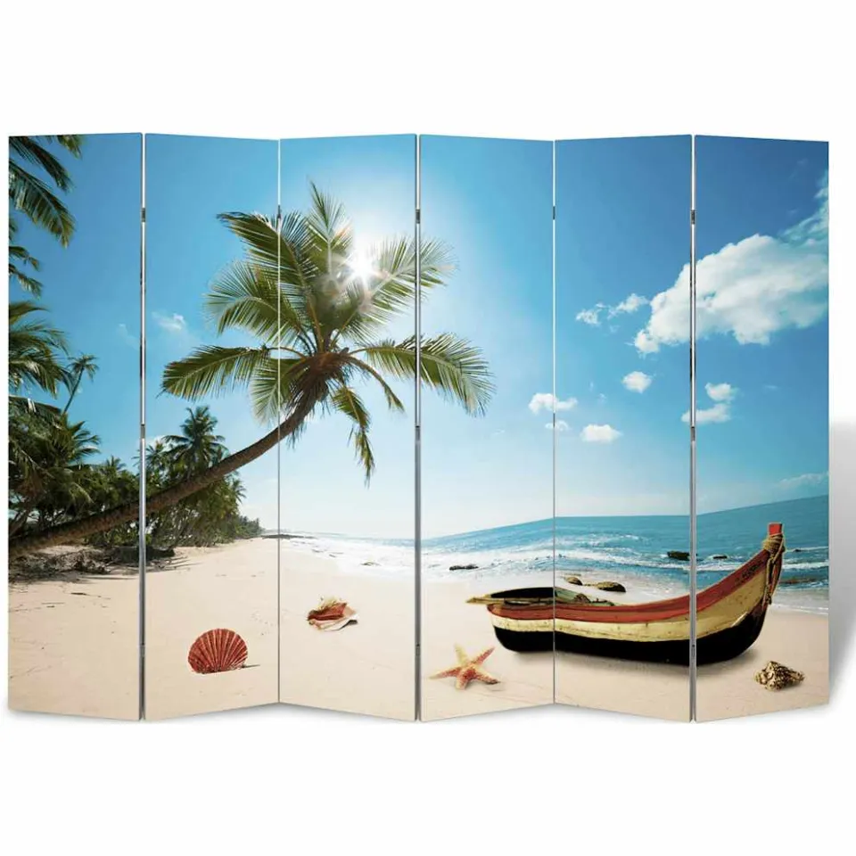 vidaXL Kamerscherm inklapbaar strand 217x170 cm meerkleurig, foto 2