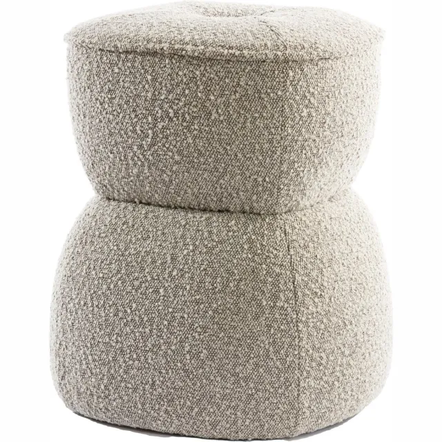Light & Living Poef Leyla - Beige - Ø40cm - Modern