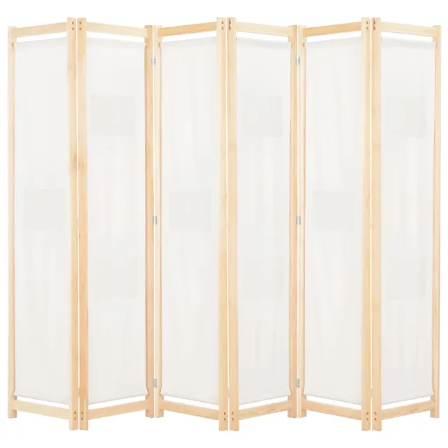 vidaXL Kamerscherm met 6 panelen 240x170x4 cm stof crème, foto 2