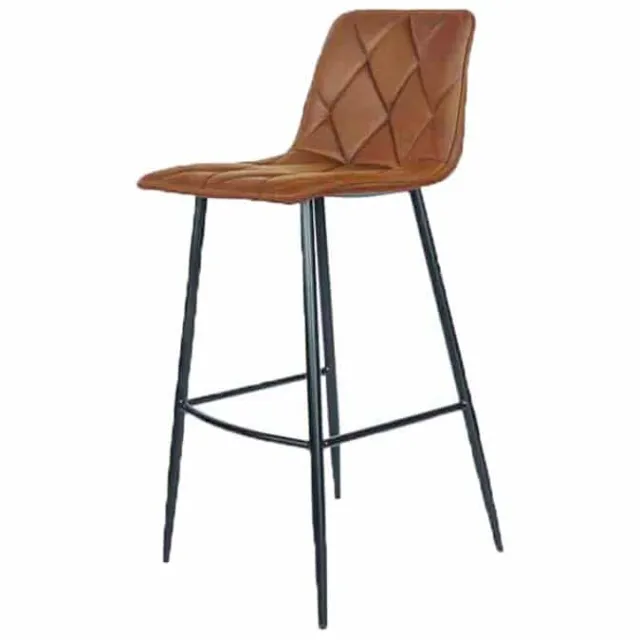NordXL Barkruk Tampa microvezel Cognac