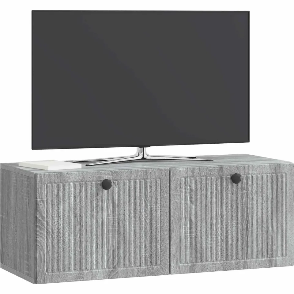 vidaXL Wandbeugel TV-kast Grijs sonoma 78,5 x 31 x 30 cm Bewerkt hout