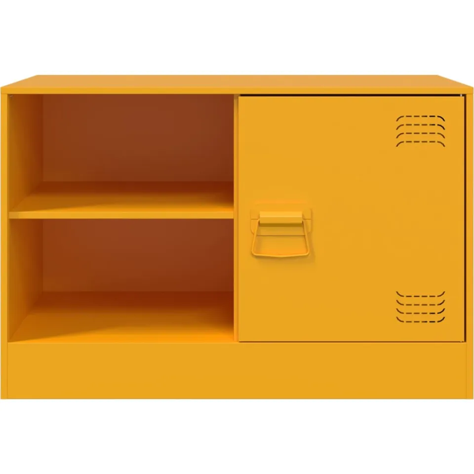 vidaXL Tv-meubel 67x39x44 cm staal mosterdgeel