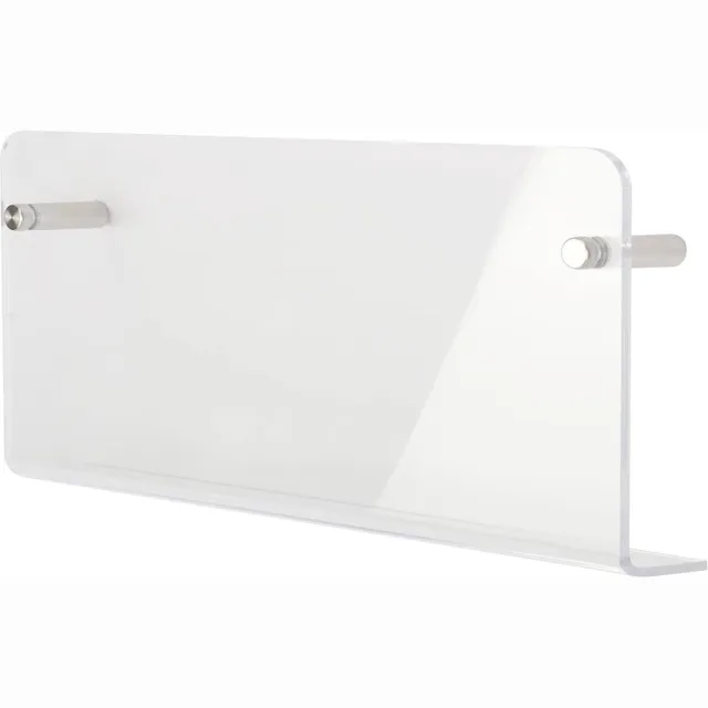 Hoomall 2 stuks brochurehouders acryl tijdschriftenhouder wand, tijdschriften, wandhouder, documentenhouder, A4, wandrek, acryl, krantenstandaard voor wandgebruik, transparant Wit