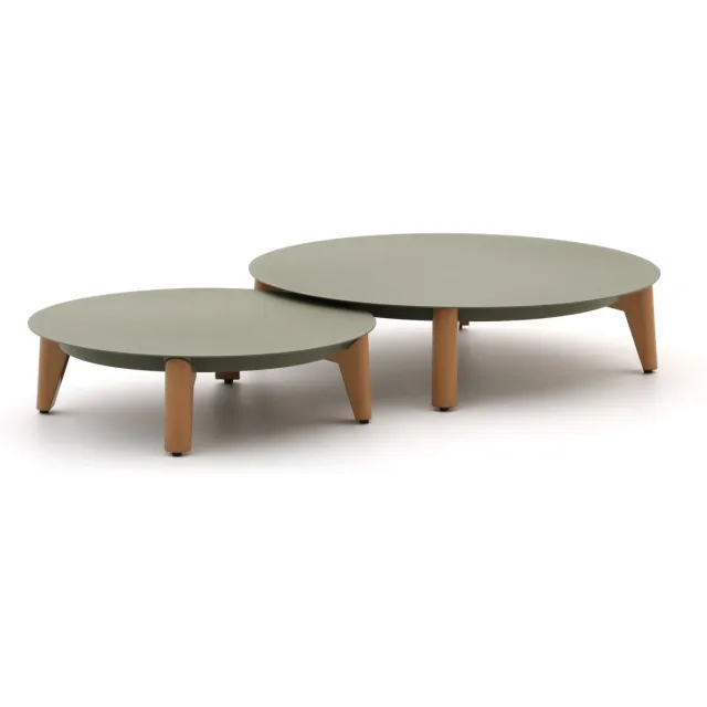 Bellagio tuinmeubelen Bellagio Esenta lounge tuintafel ø86 (h:21cm)/ø 68 (h:19cm) Groen