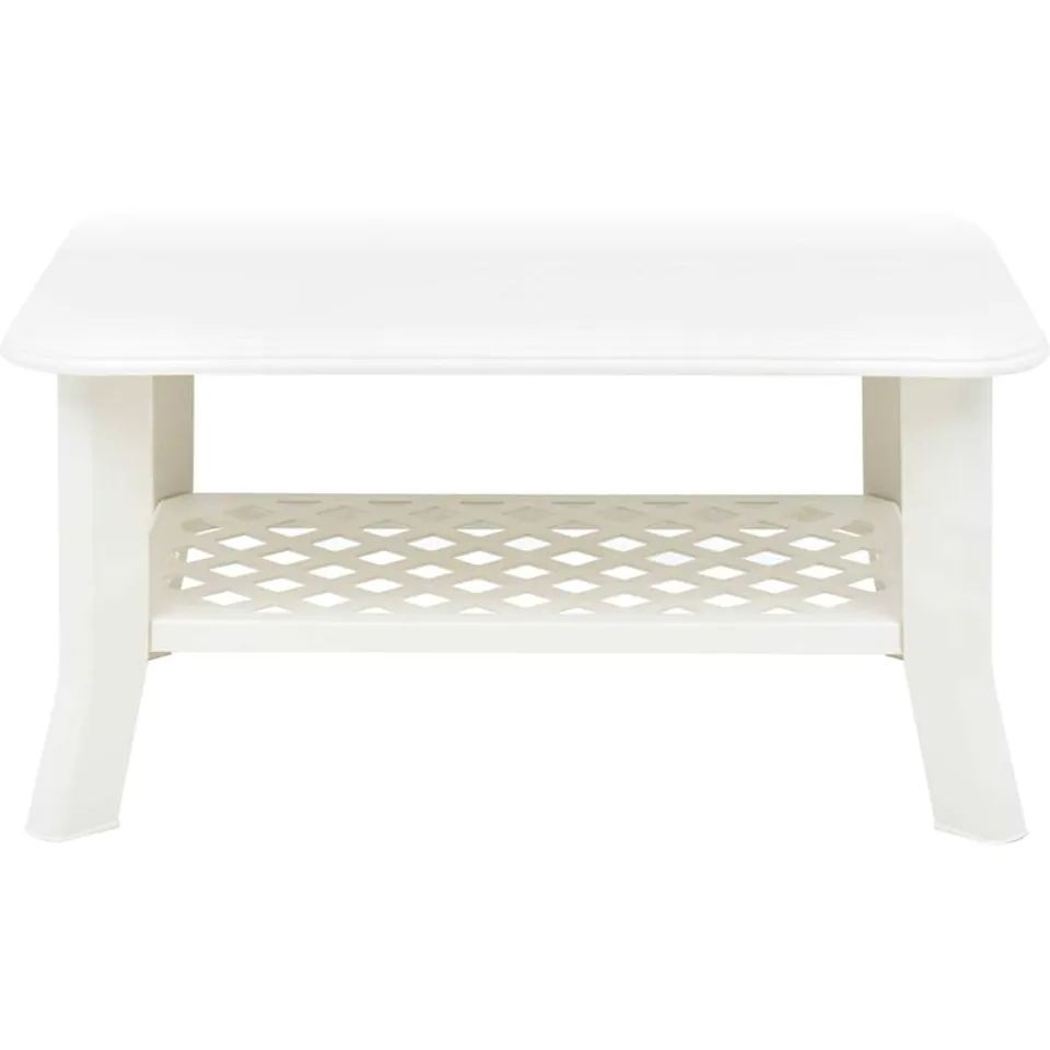 vidaXL Salontafel 90x60x46 cm kunststof wit, foto 2