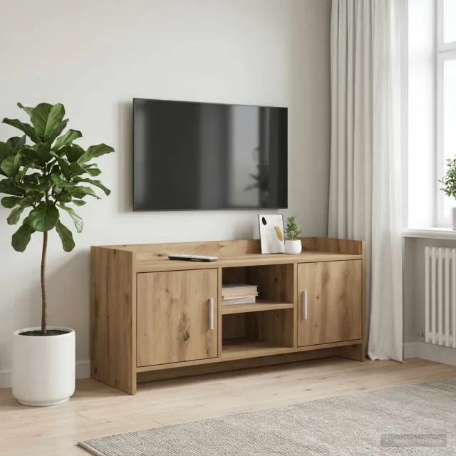 vidaXL TV-kast 102 x 33 x 47 cm Artisanaal eiken Bewerkt hout, foto 2