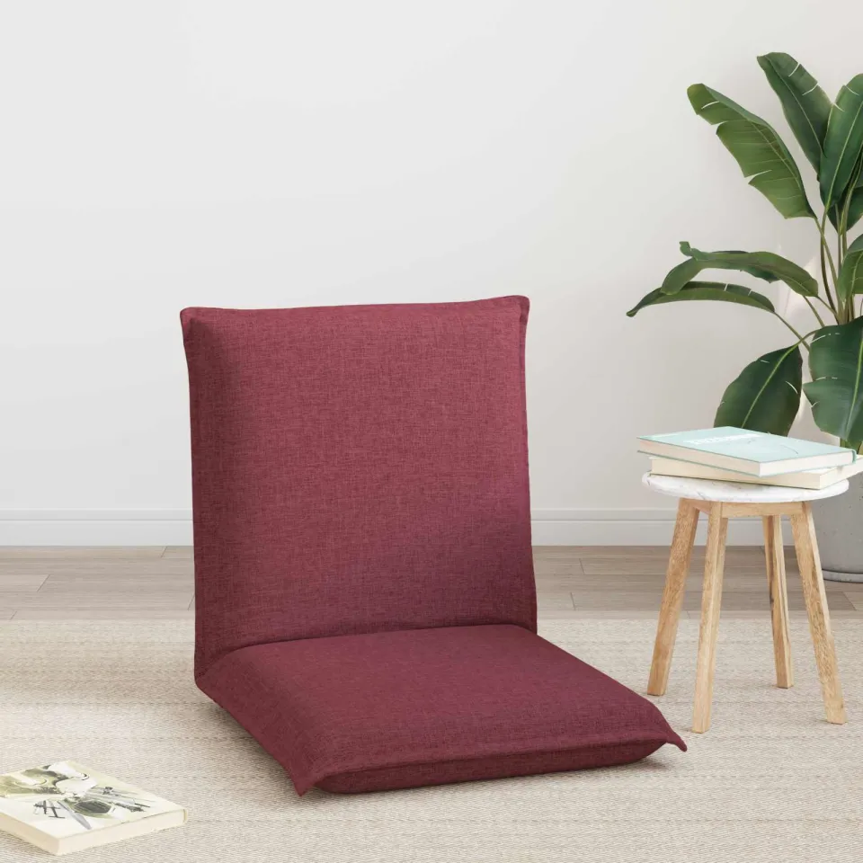 vidaXL Verstelbare vlo stoelen Wijnrood Stof, foto 3