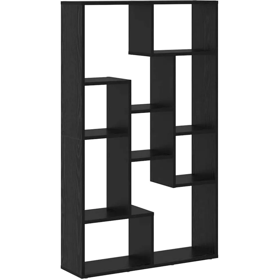 vidaXL Boekenkast 8-laags 72 x 20 x 120,5 cm Bewerkt hout Zwart Eiken, foto 3