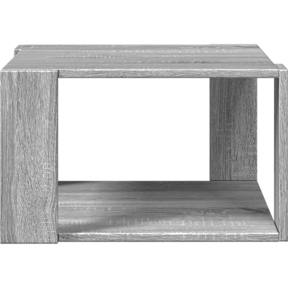 vidaXL Salontafel 51,5x51,5x30 cm bewerkt hout grijs sonoma eikenkleur, foto 4