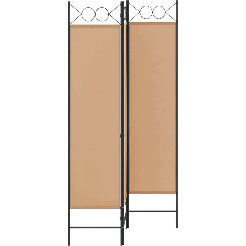 vidaXL 3-Panel Room Divider Beige 120 x 180 cm Stof, foto 2