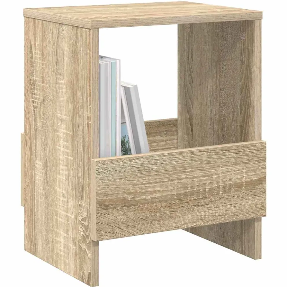 vidaXL Tijdschrift Rek 2 st Sonoma Eiken 35 x 30 x 45 cm Bruin