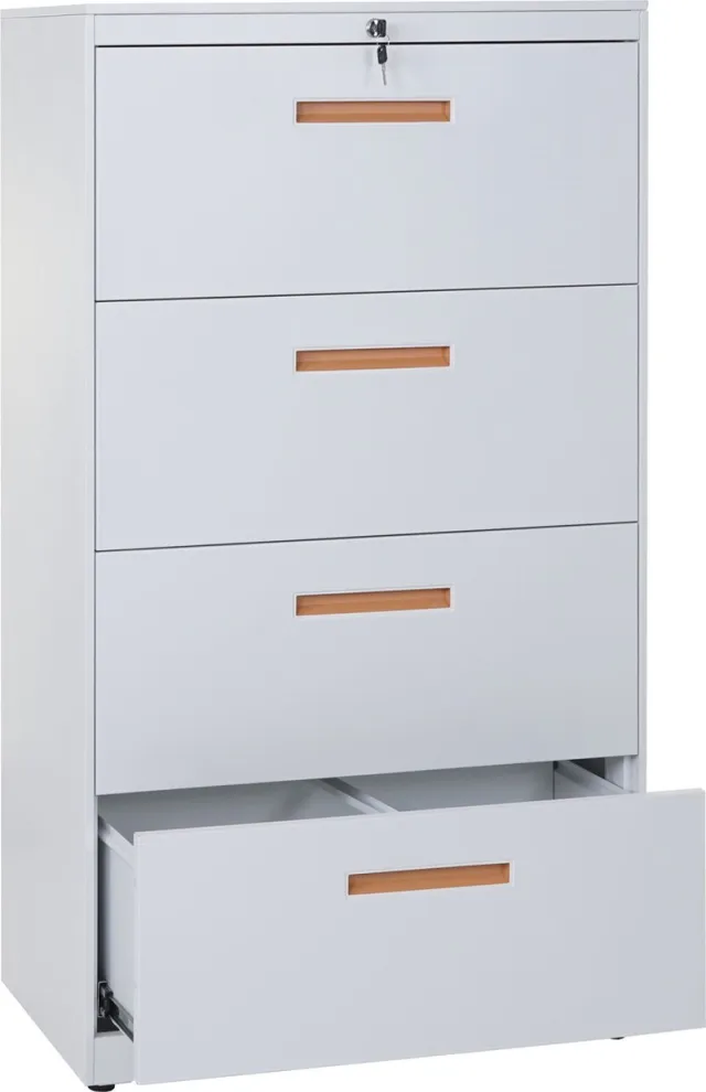 Cosmo Casa Hangend Archiefkast - Archiefkast - Kantoor Kast - Stalen Kast - A4 Slot - 132x76x46cm - Wit