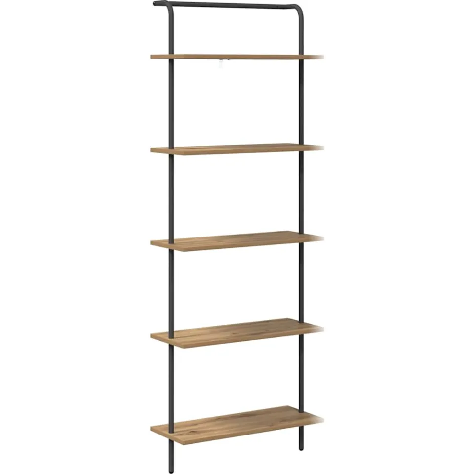 vidaXL Boekenkast 5-laags 60 x 24 x 168 cm Bewerkt hout Artisan Eiken, foto 3