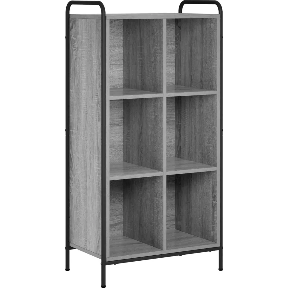 vidaXL Boekenkast 57 x 33 x 111 cm Bewerkt hout Grijs Sonoma, foto 3
