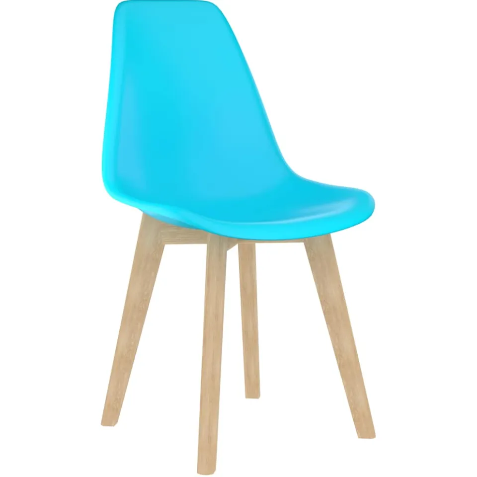 vidaXL Eetkamerstoelen 2 st kunststof blauw, foto 2