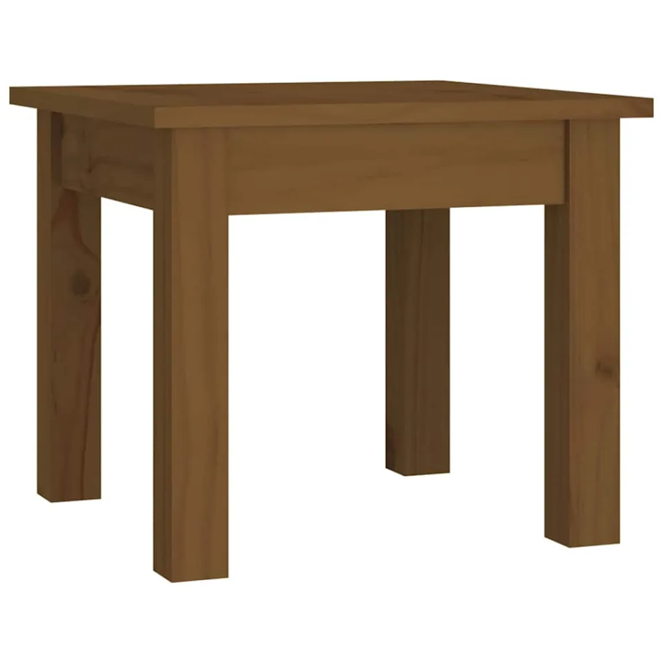 vidaXL Salontafel 35x35x30 cm massief grenenhout honingbruin bruin, foto 3