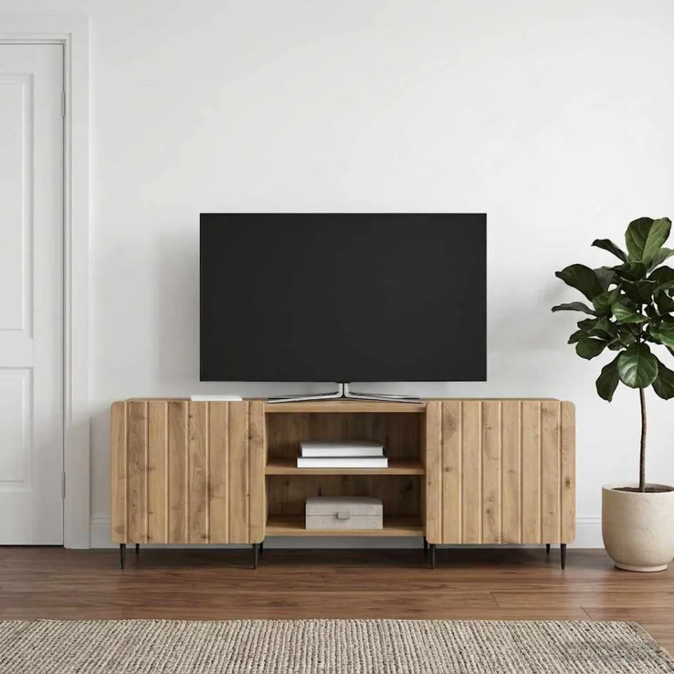 vidaXL TV-kast 150 x 31 x 52 cm Artisanaal eiken Bewerkt hout, foto 4