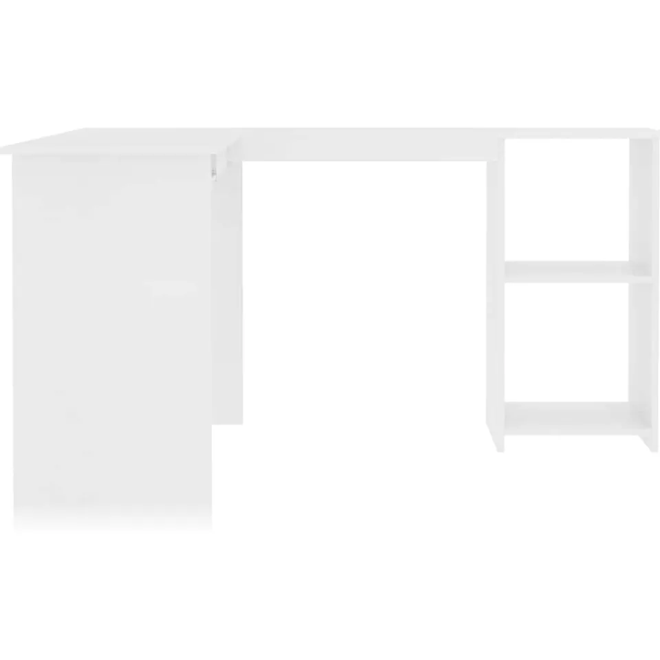 vidaXL Hoekbureau L-vormig 120x140x75 cm bewerkt hout wit, foto 3