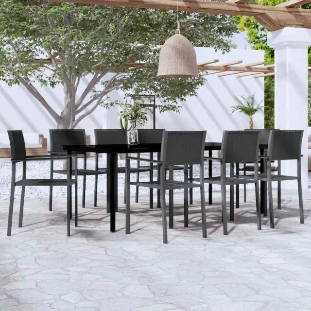 vidaXL 9-delige Tuinset zwart, foto 2