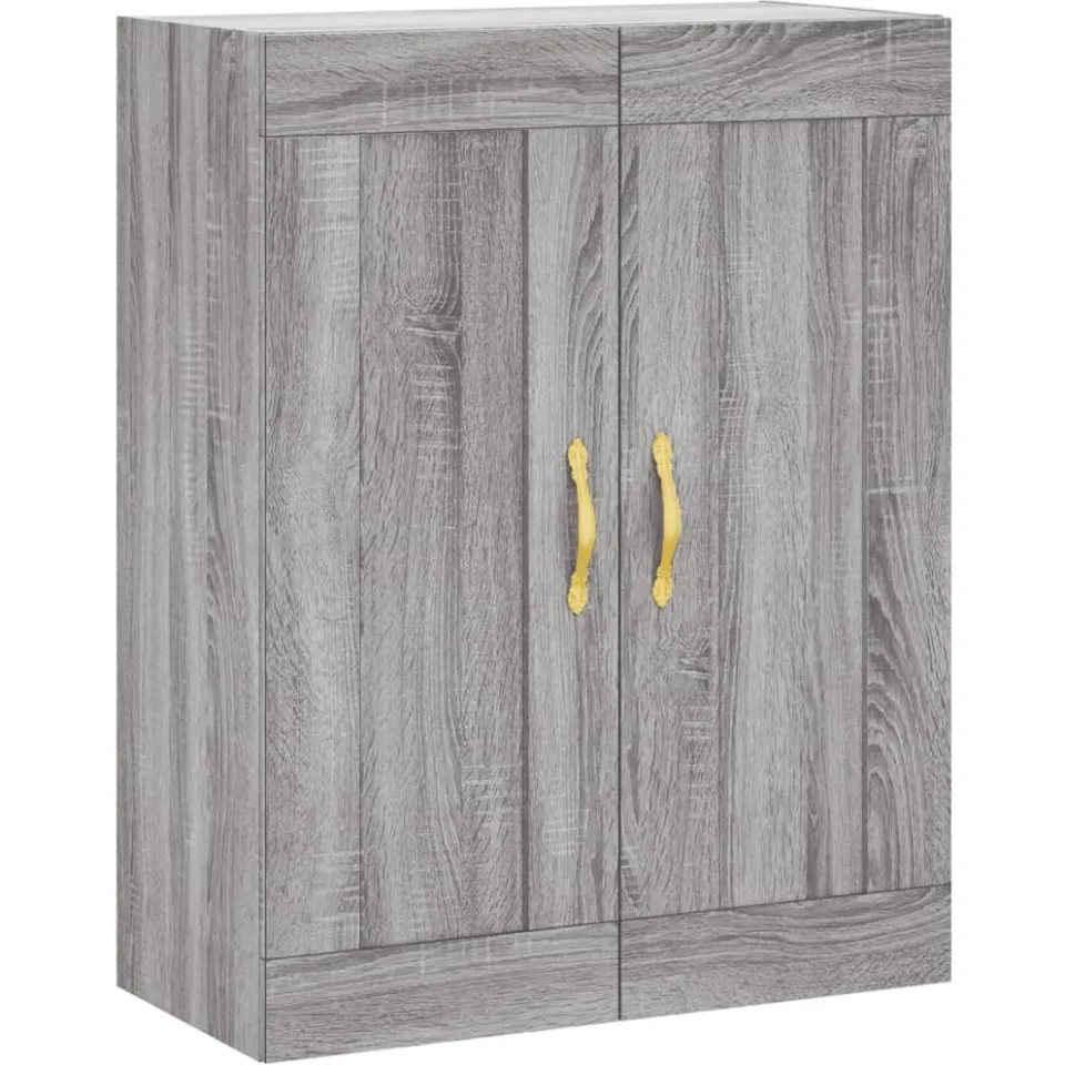 vidaXL Wandkast 69,5x34x90 cm bewerkt hout grijs sonoma eikenkleurig