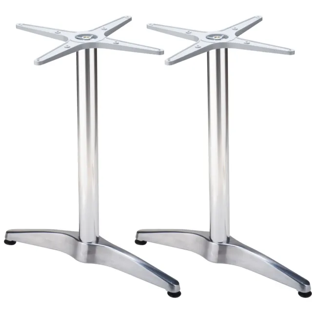 PULSIVA Dubbele tafelzuil Board; 55x55x72 cm (BxLxH); zilver