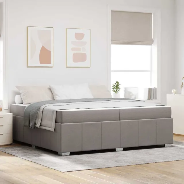vidaXL Bedframe Taupe 200 x 200 cm Stof
