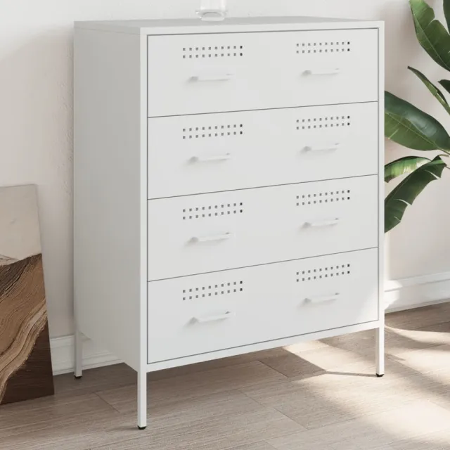 vidaXL Dressoir 68x39x89 cm staal wit, foto 2