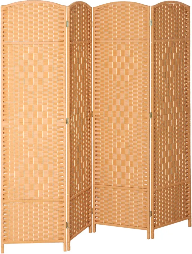 Homcom Room Divider - Polypropyleen - 180x1,7x180cm - Bruin