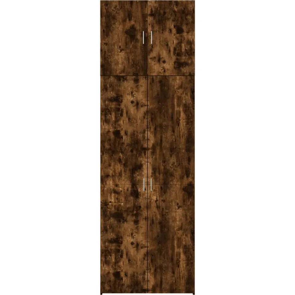 vidaXL Hoge kast 80x42,5x249 cm bewerkt hout gerookt eikenkleurig, foto 4